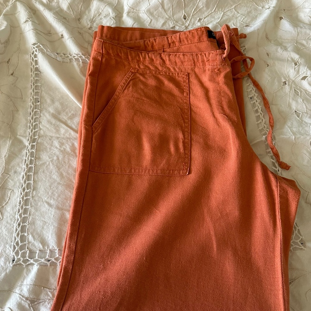 EUC Chadwick of Boston linen blend drawstring pants